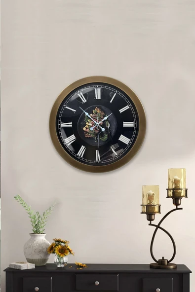 Kasva Concept Hediyelik 36 Cm Eskitme Metal Mutfak Duvar Saati