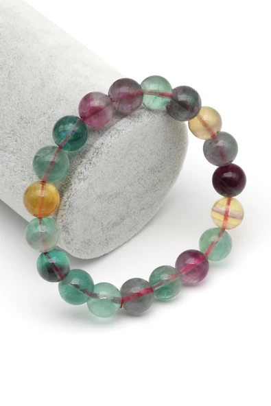 Florit Doğal Taş Bileklik 10 mm Küre Kesim ürün görseli