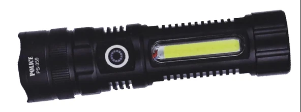 Polıce PS-359 Zoom, Magnet Ve Yan Aydınlatmalı  Özellikli Şarjlı El Feneri - 2