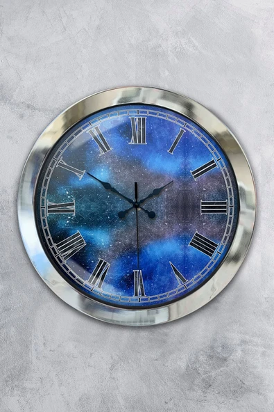 Kasva Concept Hediyelik 36 Cm Krom Metal Radyal Duvar Saati