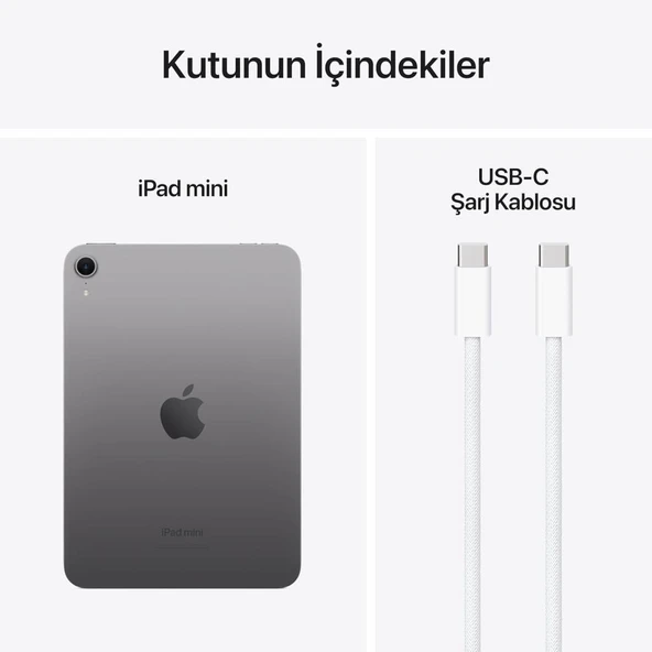 iPad Mini 7. Nesil Wi-Fi 256 GB 8.3" MXNA3TU/A Uzay Grisi Tablet - 2