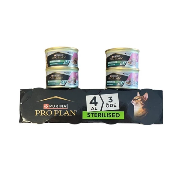 Pro Plan Sterilised Ton Balıklı ve Somonlu Kısır Kedi Konservesi 85gr 4 Al 3 Öde - 2