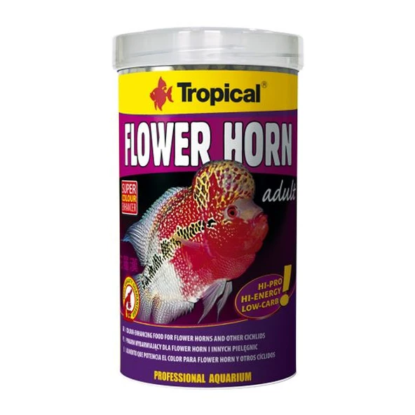 Tropical Flower Horn Adult Pellet 1000ml 380gr ürün görseli