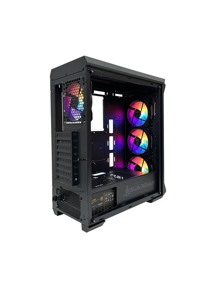 Dark Guardian 4x12cm FRGB Led Fanlı Cam Yan Panelli USB 3.0 Bilgisayar Kasası - 4