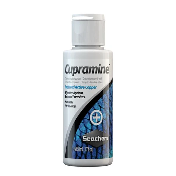 Seachem Cupramine 50 ml Dış Parazit İlaçı
