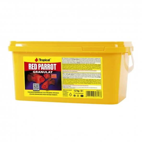Tropical Red Parrot Granulat 3Lt 1,2Kg