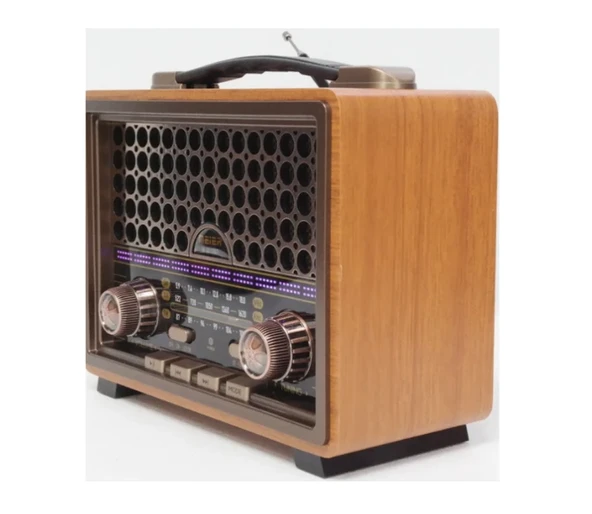Powerdex M-2013BT Çok Fonksiyonlu Bluetooth Hoparlör Radyo, Tf Kart, Mp3, Şarjlı ve Taşınabilir Retro Tasarım - 2