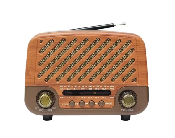 Powerdex MD-1302BT Kablosuz Bluetooth Hoparlör ve Fm Radyo Sd Kart Girişli, Taşınabilir Ses Sistemi