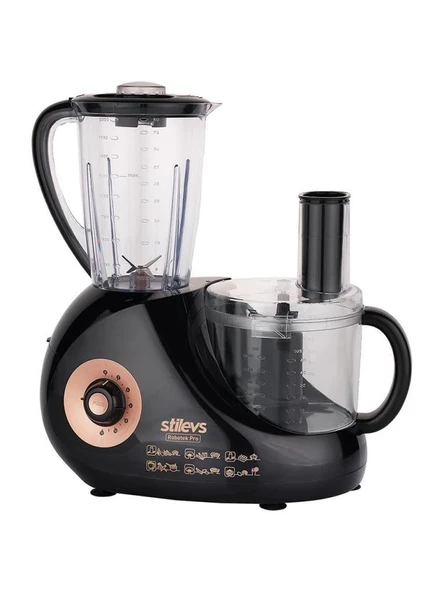 Stilevs Robotek Pro Mutfak Robotu Siyah 20060