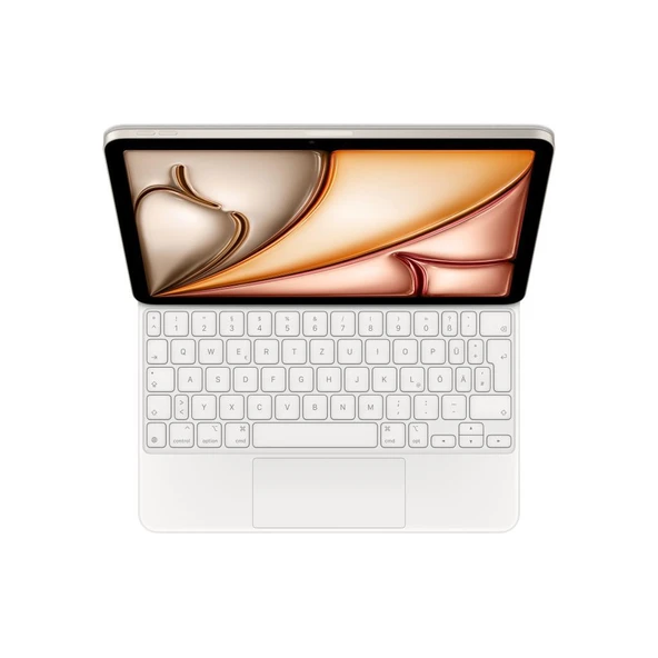 Apple 11 inç iPad Air (M2) için Magic Keyboard - Almanca - Beyaz MJQJ3TD/A