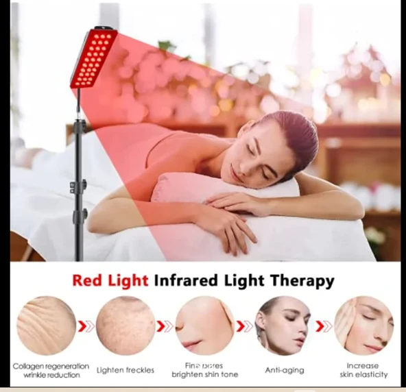 Ayarlanabilir Stand Kızılötesi Işık Cihazı 660nm ve 850nm Kızılötesi Işık Vücut Ağrısı Giderici Cilt Bakımı Kırmızı Işık Terapi Cihazı - 5