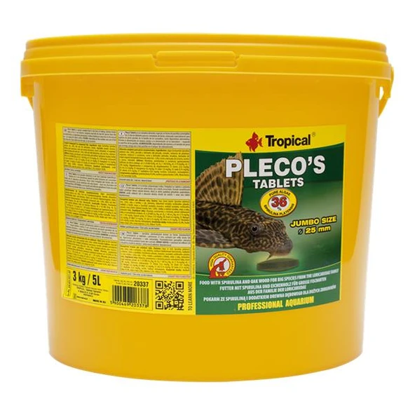 Tropical Pleco's Tablets 5Lt 3Kg