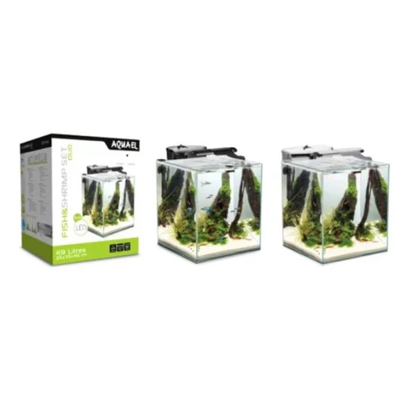 Aquael Fish Shrimp Set Smart Duo 35 Akvaryum Siyah - 3