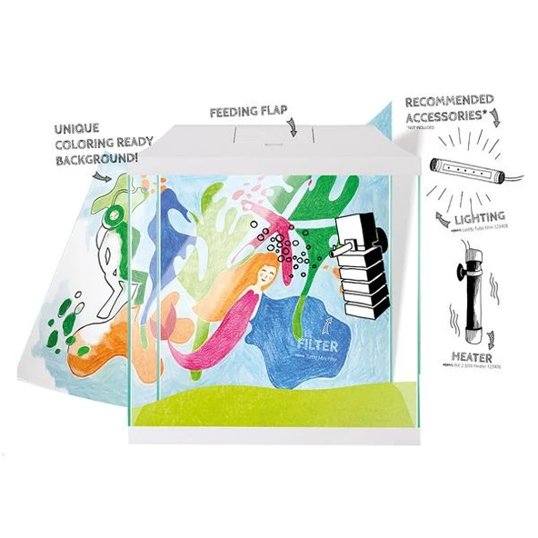 Aquael Aquarium Set Leddy Mini 35 Beyaz - 2