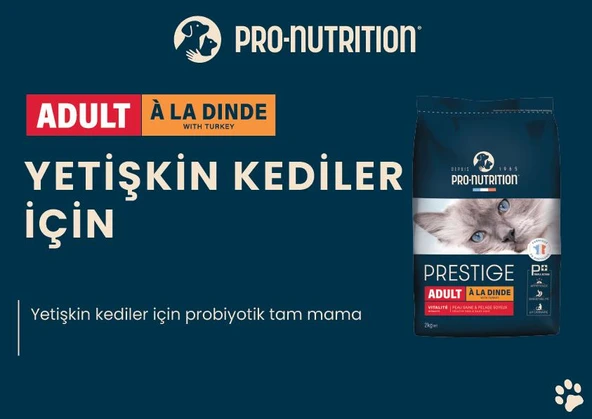Pro Nutrition Prestige Adult Yetişkin Hindili Kedi Maması 2Kg - 4