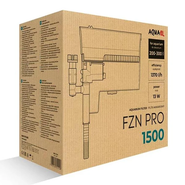 Aquael FZN Pro 1500 Askı Filtre 13W 1370L/S - 8