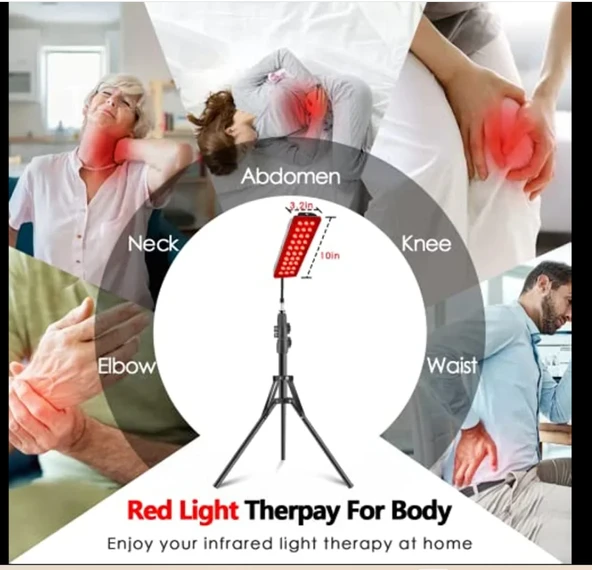 Ayarlanabilir Stand Kızılötesi Işık Cihazı 660nm ve 850nm Kızılötesi Işık Vücut Ağrısı Giderici Cilt Bakımı Kırmızı Işık Terapi Cihazı - 4