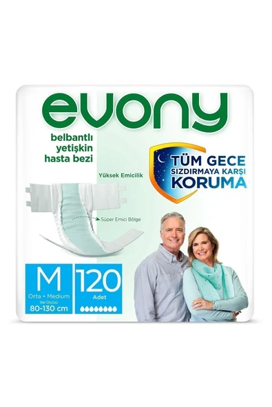 Evony Yetişkin Hasta Bezi Medıum 120 Adet