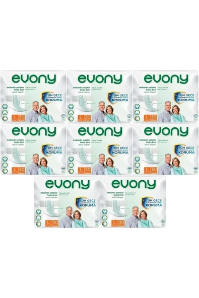 Evony Hasta Bezi Yetişkin Bel Bantlı Tekstil Yüzey L-büyük Boy 240 Adet (8pk*30)