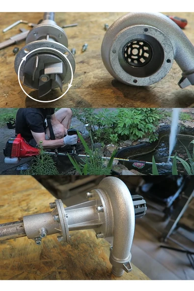 Ablacks Benzinli Tırpan Çim Biçme Makinası Su Kaldırma Pompası Aparatı 26 MM 9 Diş - Resim 4