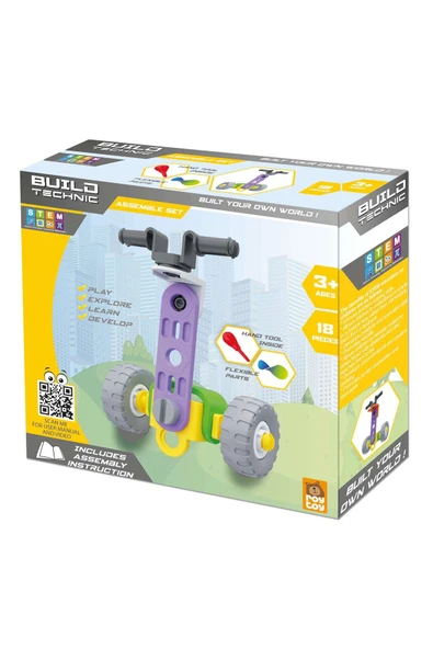 Roy Toy RoyToy Sök Tak Araçlar - Scooter (18 Parça)