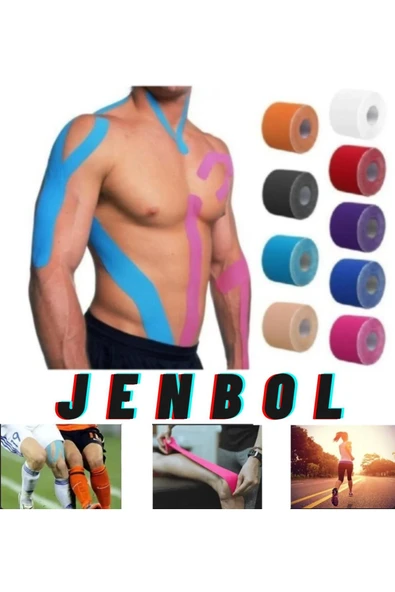 Jenbol Kinesiology Tape Ağrı Bandı 5 cm x 5 m - Pembe - 3