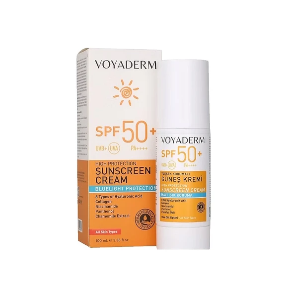 Voyaderm SPF 50+ Mavi Işık Korumalı Kolajenli Güneş Kremi 100 ml ürün görseli