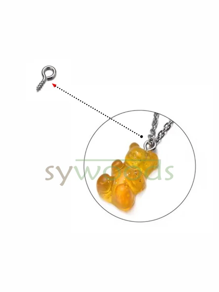 Mini kapalı piton vida 100 adet  6.5x13 mm epoksi anahtarlık hobi maket model gemi diy minik vida - 3