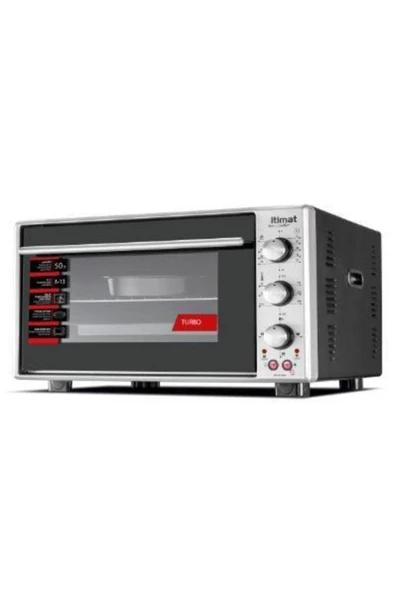 İtimat  Çift Camlı 50 lt Inox Mini Fırın  8022