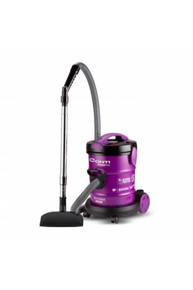 Conti CS-102 Powerstar 2200 W Toz Torbalı Süpürge Mor