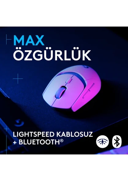Logitech G309 910-007208 Beyaz Lightspeed Hero Optik Kablosuz Oyuncu Mouse - 3