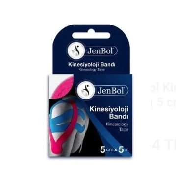 Jenbol Kinesiology Tape Ağrı Bandı 5 cm x 5 m - Pembe