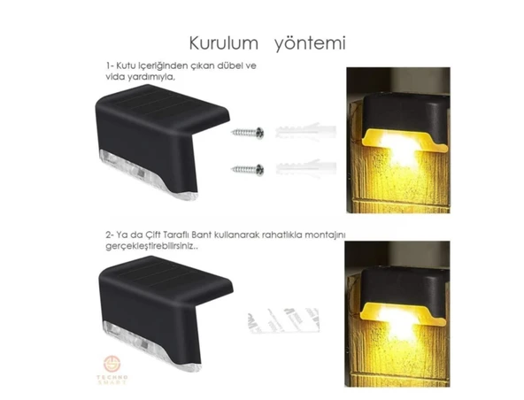 Solar güverte lambaları, 16'lı paket, su geçirmez, güneş enerjili dış mekan basamak lambası, bahçe, teras, güverte, yol, avlu için - 5