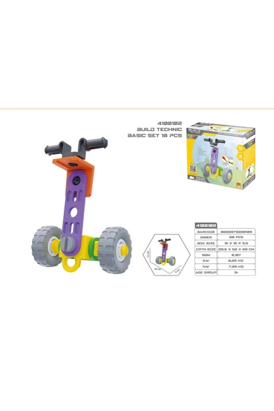Roy Toy RoyToy Sök Tak Araçlar - Scooter (18 Parça) - 3