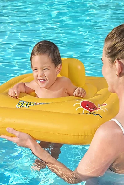 Swim Safe ABC™ WonderSplash™ Üçlü Simit Bebek Kare Bot Binici 76 cm: Bebeğinizin Suyla İlk Güvenli Tanışması! - 6
