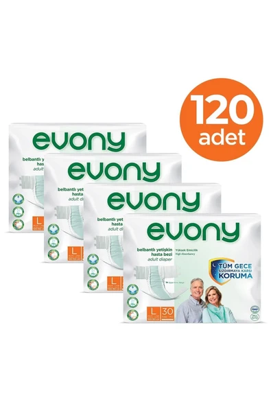 Evony Yetişkin Hasta Bezi Large 120 Adet - 3