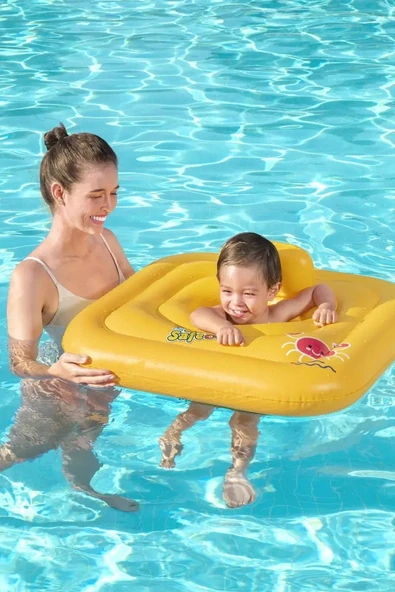 Swim Safe ABC™ WonderSplash™ Üçlü Simit Bebek Kare Bot Binici 76 cm: Bebeğinizin Suyla İlk Güvenli Tanışması! - 4