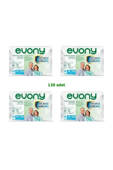 Evony Belbantlı Yetişkin Hasta Bezi Medium 30lu X 4 Adet