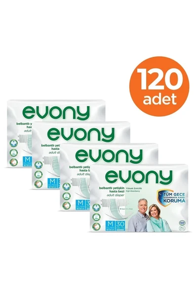 Evony Yetişkin Hasta Bezi Medıum 120 Adet - 3