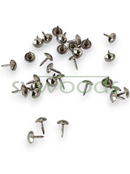 Mini kabara raptiye 6.5 mm 100 adet koltuk sandalye ahşap dekorasyon aksesuar nikel renk - 4