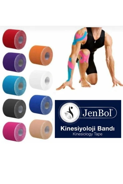 Jenbol Kinesiology Tape Ağrı Bandı 5 cm x 5 m - Pembe - 4