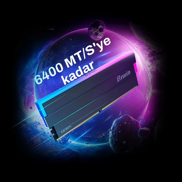Biwin DW100-CB002 32GB DDR5 6400MHz 2x16GB RGB Masaüstü Ram - Siyah - 2