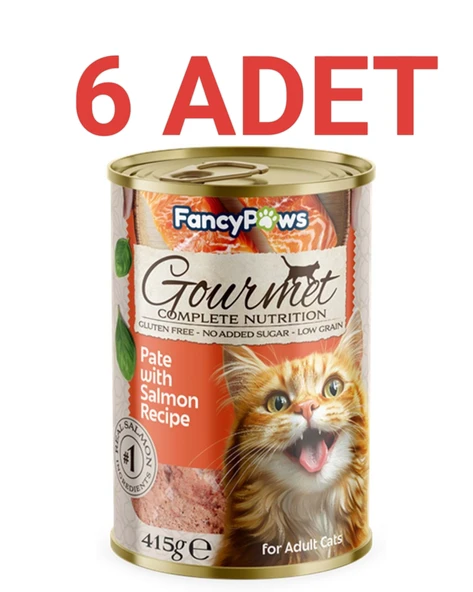Fancy Paws Somonlu Yetişkin Kedi Konserve Maması x 6 Adet ürün görseli