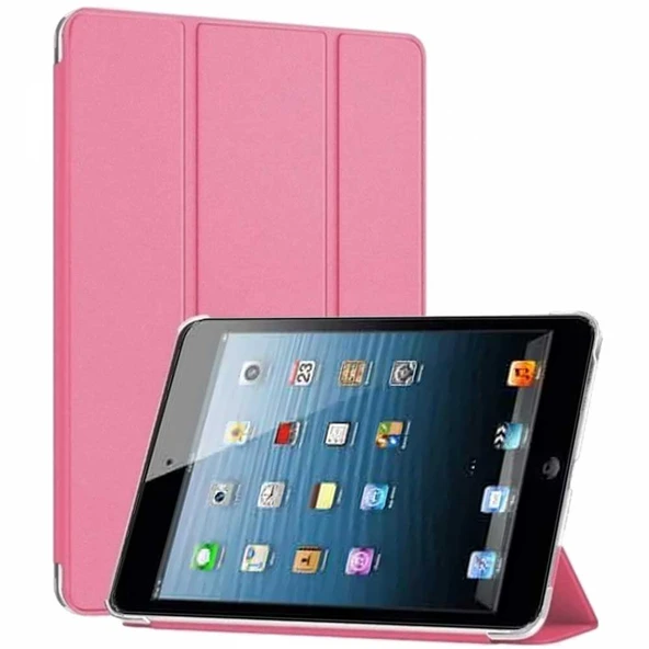 Apple iPad Mini 2 / Mini 3 Smart Cover  Stand Arkası Şeffaf Tablet Kılıfı - Resim 5
