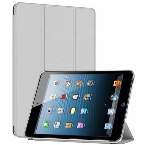 Apple iPad Mini 2 / Mini 3 Smart Cover  Stand Arkası Şeffaf Tablet Kılıfı ürün görseli 1