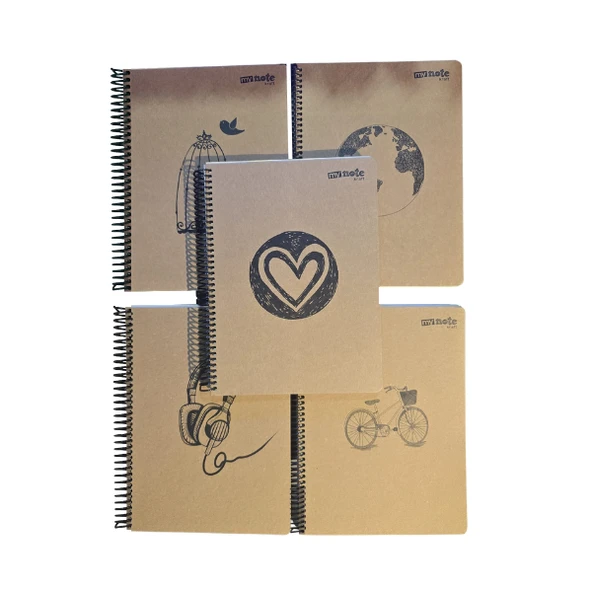 MyNote 18.5x25.5 Spiralli 100 Yaprak Çizgili Kraft Defter