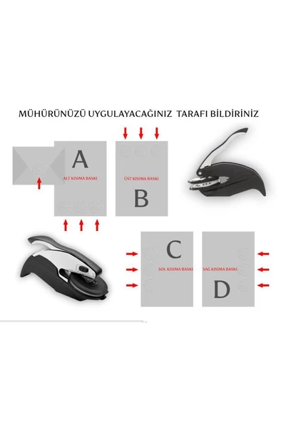Soğuk Mühür Kabartma Damga Portatif El Tipi Baskı Makinesi TRODAT - Resim 2