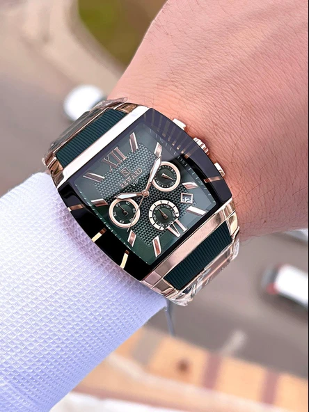 Reward Çelik Kordon 2 Yıl Garantili 5 Atm Suya Dayanıklı İç Fonksiyonları Aktif Erkek Kol Saati E140 - Resim 3