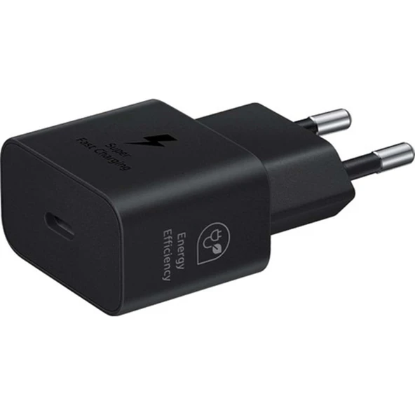 OUTLET Samsung 25w Type-C Hızlı Şarj Adaptörü Siyah EP-T2510NBEGWW  (Samsung Türkiye Garantili) 2023 versiyon OUTLET ürün görseli 1