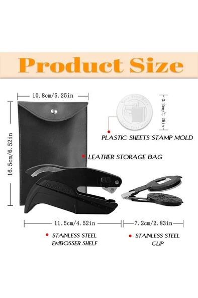 Soğuk Mühür Kabartma Damga Portatif El Tipi Baskı Makinesi TRODAT - Resim 6